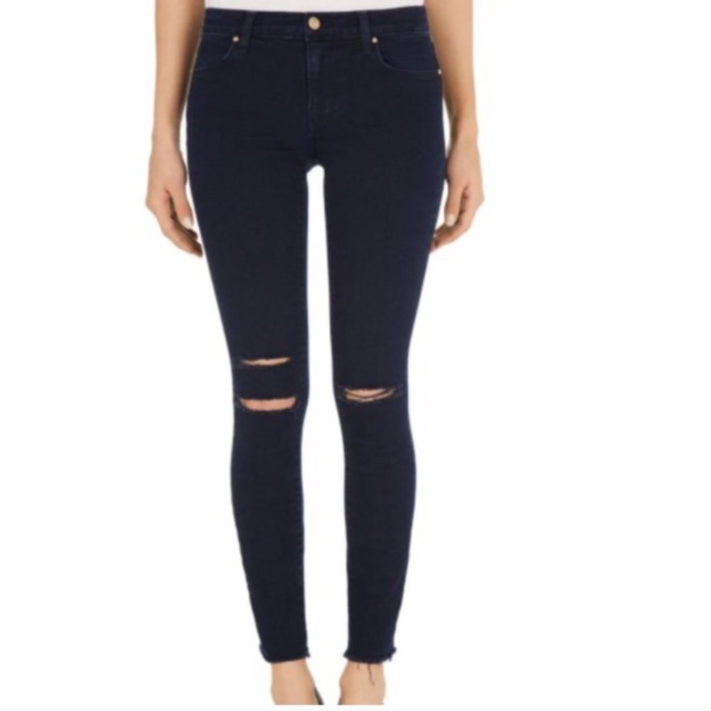 J Brand blue-black wash cropped jean
